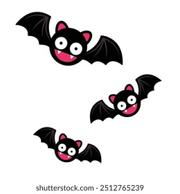 Funny cartoon bat vector design