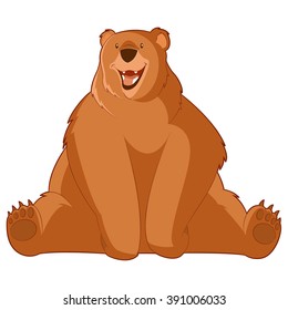 Funny cartoon bear