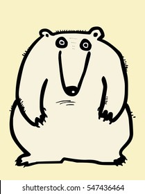 Funny cartoon bear