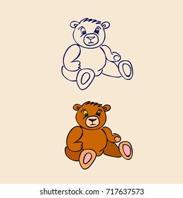 Funny cartoon bear.