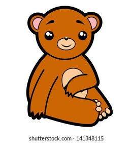 funny cartoon bear smiling