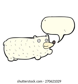 lustiger Cartoon-Bär mit Sprachblase