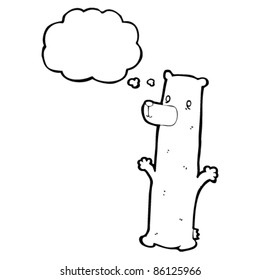 funny cartoon bear with speech bubble