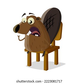 funny cartoon beaver talking about his problems