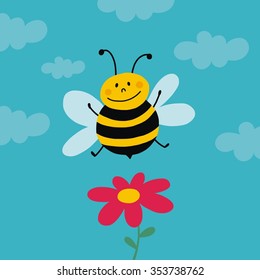 Funny Cartoon Bienenprint