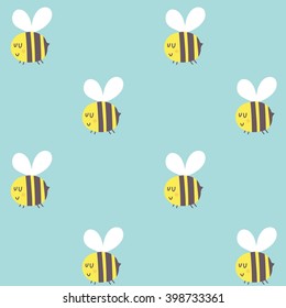 Funny cartoon bee print