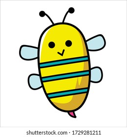 diseño vectorial de abejas de dibujos animados divertidos - plantilla de iconos eps10
