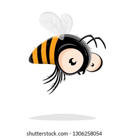 ilustración vectorial de abejas de dibujos animados divertidos