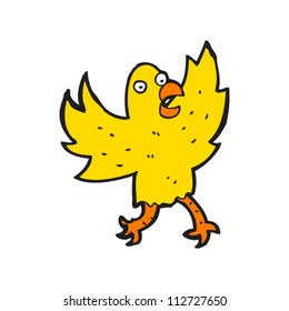 pájaro divertido de caricatura