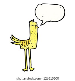 pájaro divertido de caricatura