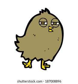 pájaro divertido de caricatura