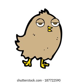 pájaro divertido de caricatura