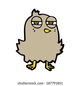 pájaro divertido de caricatura
