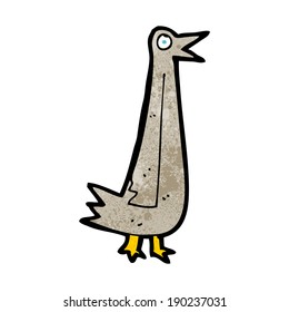 pájaro divertido de caricatura