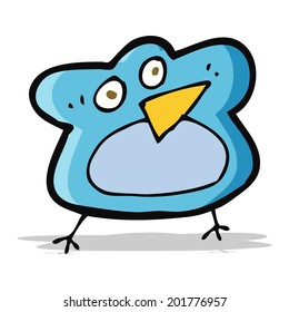 pájaro divertido de caricatura