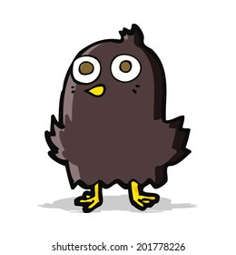 pájaro divertido de caricatura