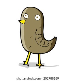 pájaro divertido de caricatura