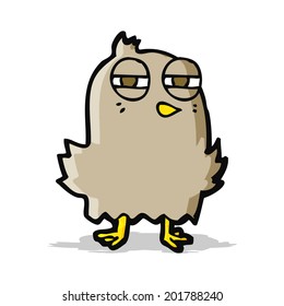 pájaro divertido de caricatura