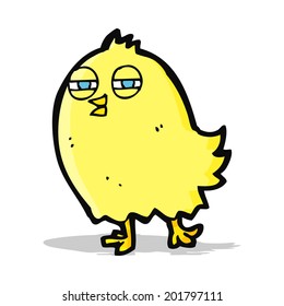 pájaro divertido de caricatura