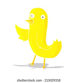 pájaro divertido de caricatura