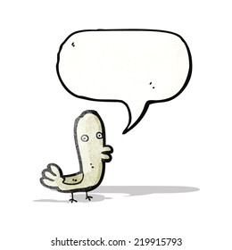 pájaro divertido de caricatura