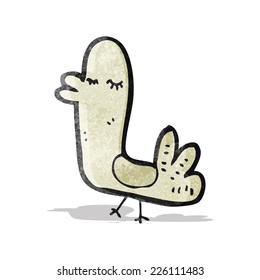 pájaro divertido de caricatura