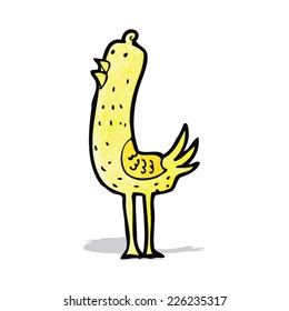 pájaro divertido de caricatura