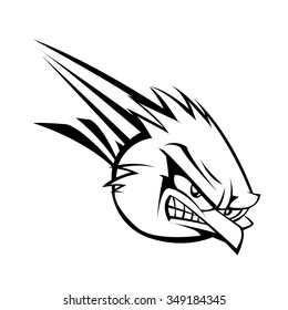 Funny cartoon bird
