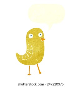 lustiger Cartoon-Vogel mit Sprachblase