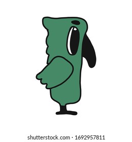 funny cartoon bird.vector illustration isolated on a white background. for postcards, book characters, children s games, and toy design.Hand-drawn.