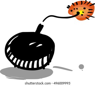 Funny cartoon bomb
