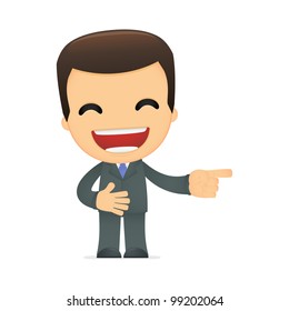 funny cartoon boss in various poses for use in advertising, presentations, brochures, blogs, documents and forms, etc.
