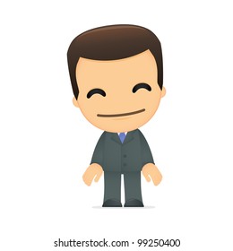 funny cartoon boss in various poses for use in advertising, presentations, brochures, blogs, documents and forms, etc.