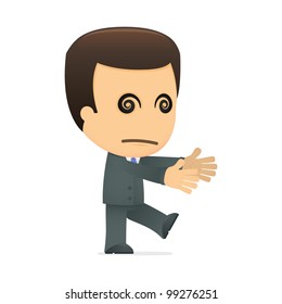 funny cartoon boss in various poses for use in advertising, presentations, brochures, blogs, documents and forms, etc.