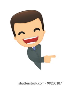 funny cartoon boss in various poses for use in advertising, presentations, brochures, blogs, documents and forms, etc.