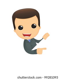 funny cartoon boss in various poses for use in advertising, presentations, brochures, blogs, documents and forms, etc.