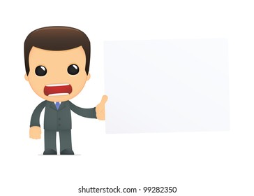 funny cartoon boss in various poses for use in advertising, presentations, brochures, blogs, documents and forms, etc.