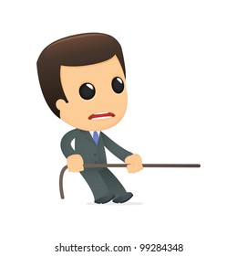 funny cartoon boss in various poses for use in advertising, presentations, brochures, blogs, documents and forms, etc.