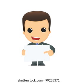 funny cartoon boss in various poses for use in advertising, presentations, brochures, blogs, documents and forms, etc.
