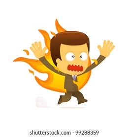 funny cartoon boss in various poses for use in advertising, presentations, brochures, blogs, documents and forms, etc.