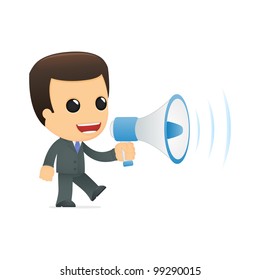 funny cartoon boss in various poses for use in advertising, presentations, brochures, blogs, documents and forms, etc.