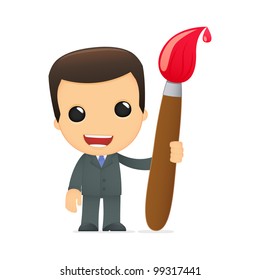 funny cartoon boss in various poses for use in advertising, presentations, brochures, blogs, documents and forms, etc.