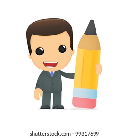 funny cartoon boss in various poses for use in advertising, presentations, brochures, blogs, documents and forms, etc.