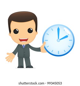 funny cartoon boss in various poses for use in advertising, presentations, brochures, blogs, documents and forms, etc.