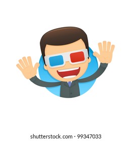funny cartoon boss in various poses for use in advertising, presentations, brochures, blogs, documents and forms, etc.