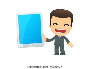 funny cartoon boss in various poses for use in advertising, presentations, brochures, blogs, documents and forms, etc.