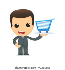 funny cartoon boss in various poses for use in advertising, presentations, brochures, blogs, documents and forms, etc.
