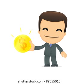 funny cartoon boss in various poses for use in advertising, presentations, brochures, blogs, documents and forms, etc.