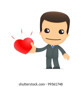 funny cartoon boss in various poses for use in advertising, presentations, brochures, blogs, documents and forms, etc.