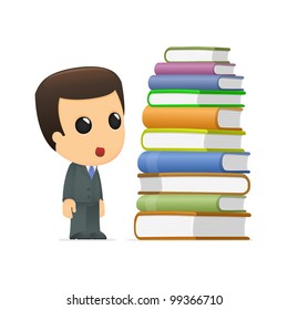 funny cartoon boss in various poses for use in advertising, presentations, brochures, blogs, documents and forms, etc.